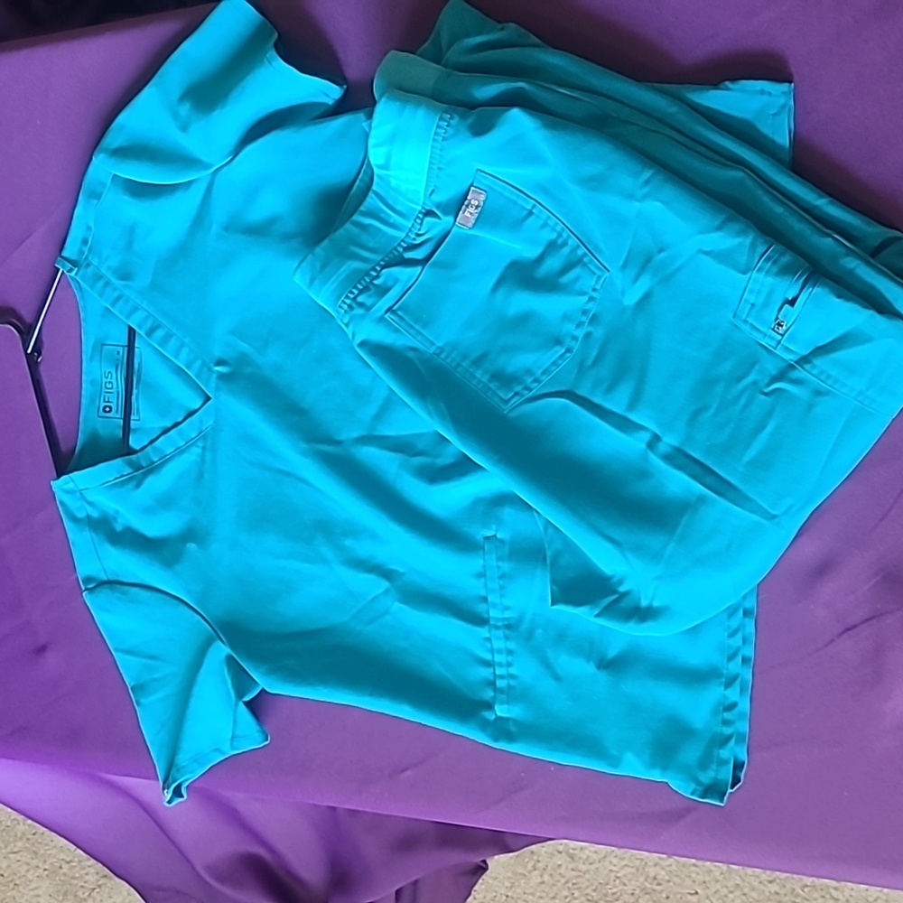 Figs teal zamora joggers